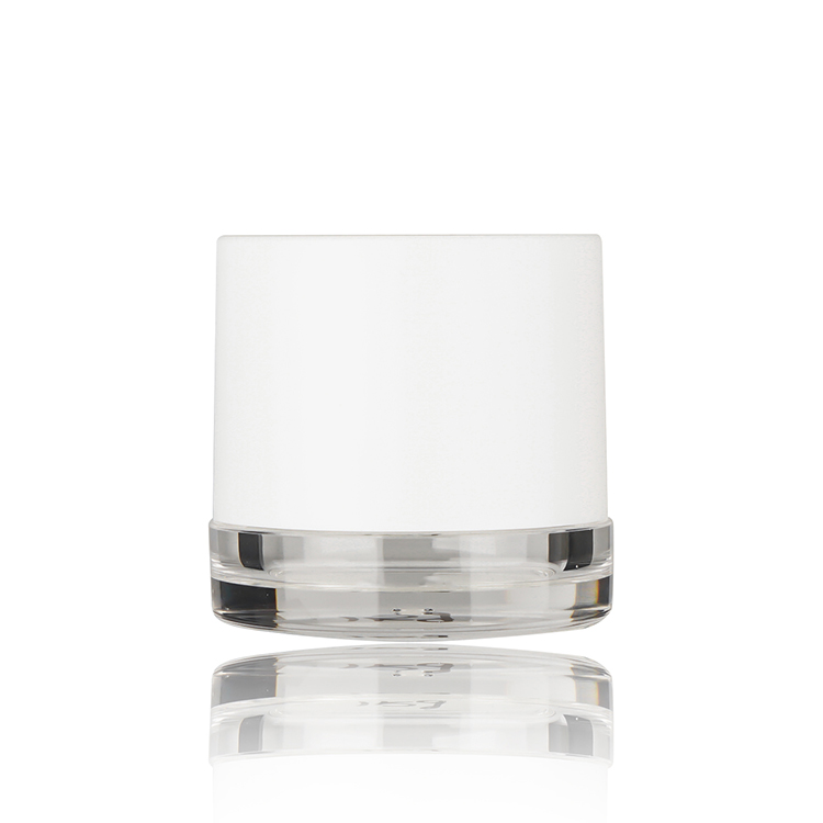 BDPAK Refillable Acrylic Face Cosmetic Cream Jar with High Lid