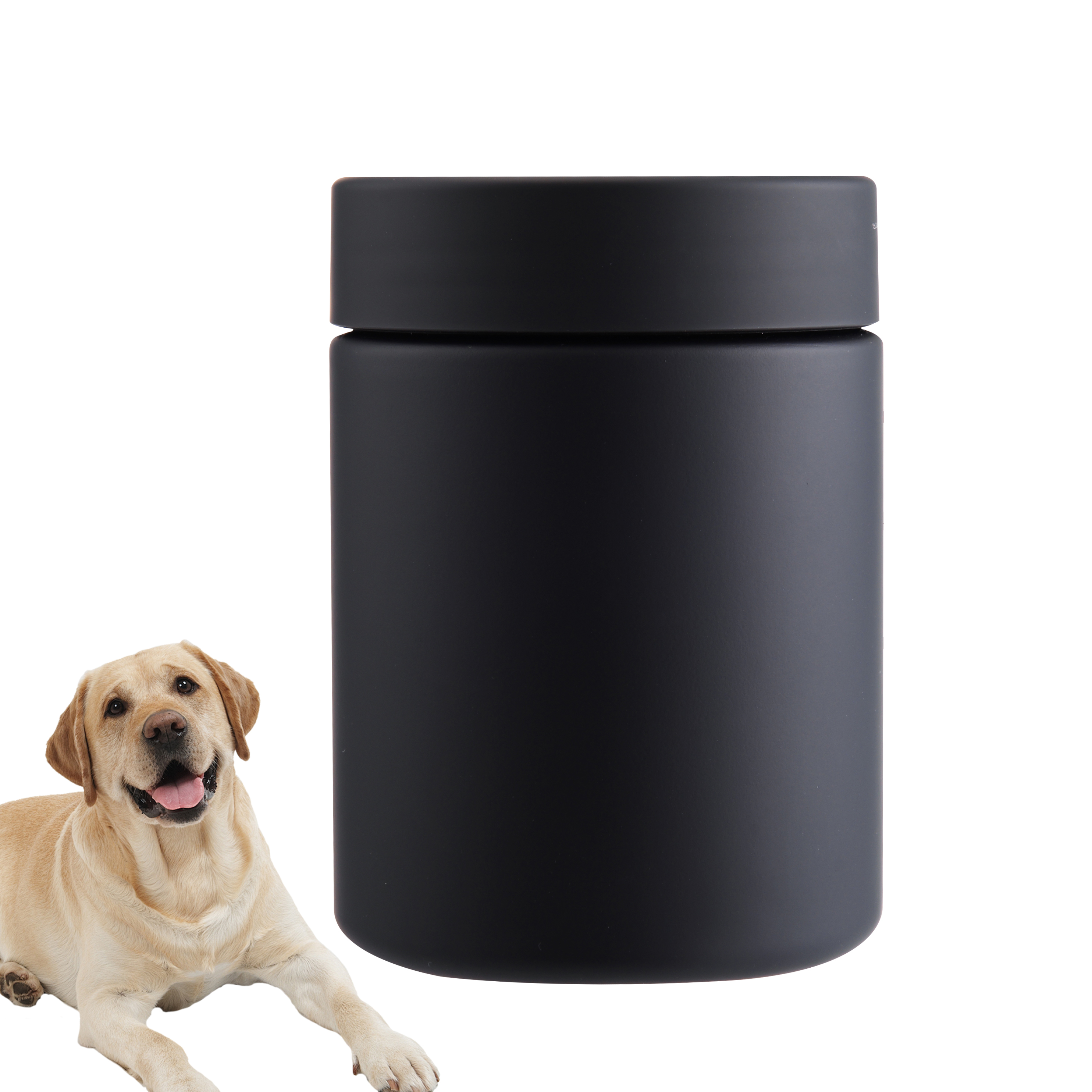 Empty Hdpe Plastic Protein Powder Container pet Food Jar 20oz 25oz 28oz 1000ml 1000g with black lid for pet nutrition supplement