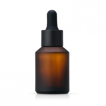 Black Amber Cylinder Slanted Shoulder Glass Dropper Bottle with Pipette Essential Oil Glass Serum Bottle
