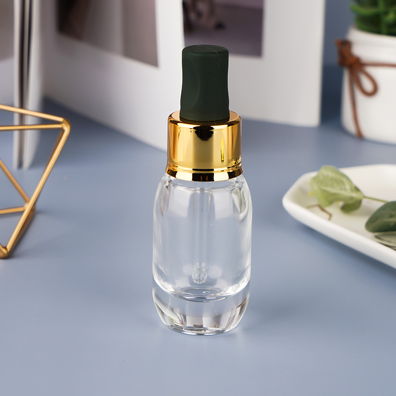 Unique Shape 15ml Glass Essential Oil Dropper Bottle