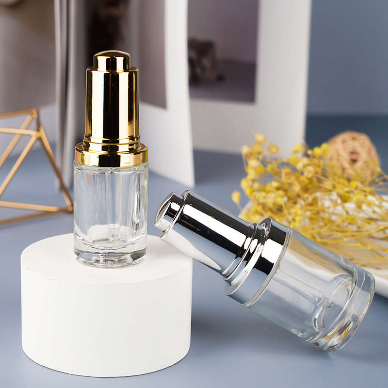 30ML Glass Dropper Gold/Silver Essential Oil Bottle