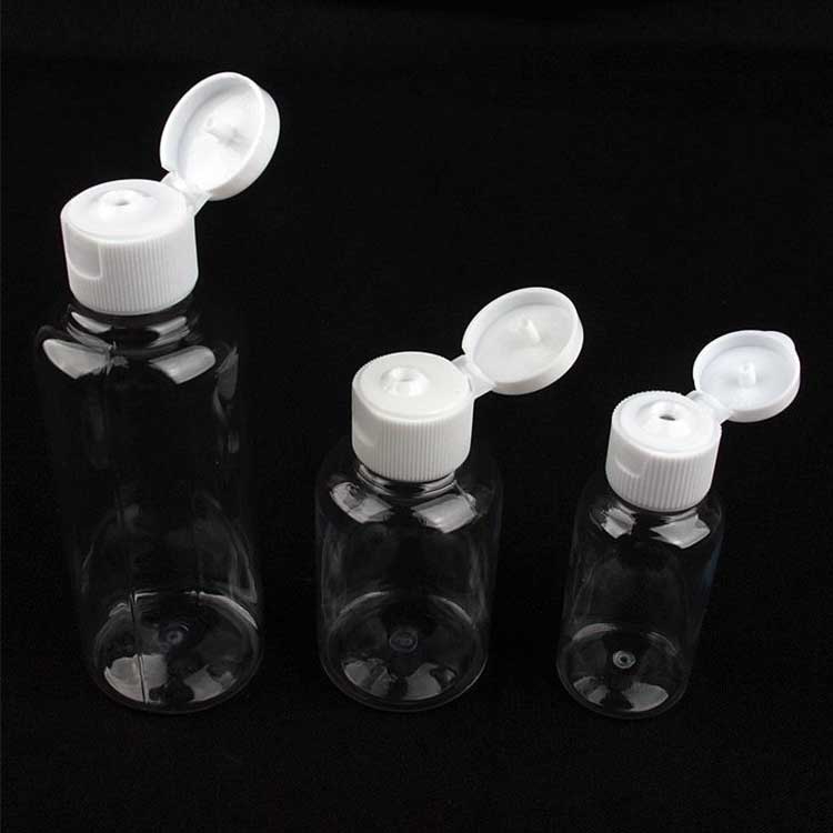 Download High Quality White Or Transparent Flip Top Bottle Cap For 60Ml 100Ml Squeeze Pet Plastic Bottle ...