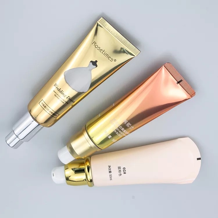 Luxury Cosmetic Packaging Makeup Primer Foundation Lotion ABL Plastic Tube with Pump