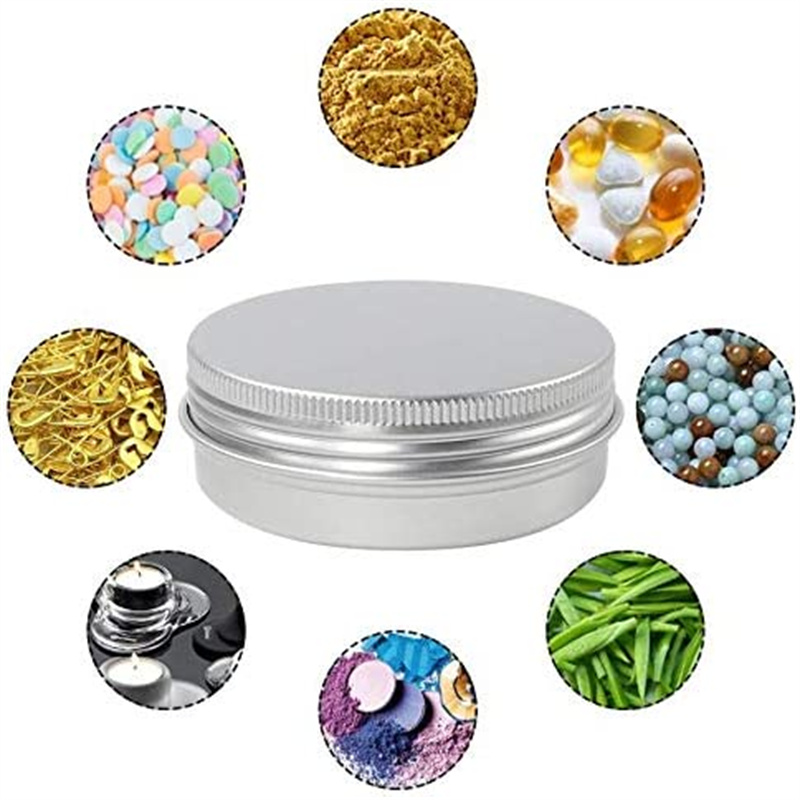 Wholesale 2 oz Tea Store Containers Metal Round Tins Manufacturer Aluminum Cans with Screw lids 4oz 6oz Tin Cans for Candles Cosmetic