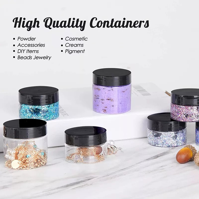 30ml 100ml 200ml 50ml Cosmetics Body Butter Face Cream Jars 500ml Round Empty Plastic PET Jar for Food Storage