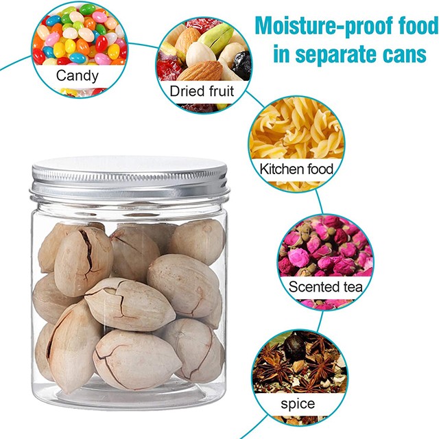 30ml 100ml 200ml 50ml Cosmetics Body Butter Face Cream Jars 500ml Round Empty Plastic PET Jar for Food Storage