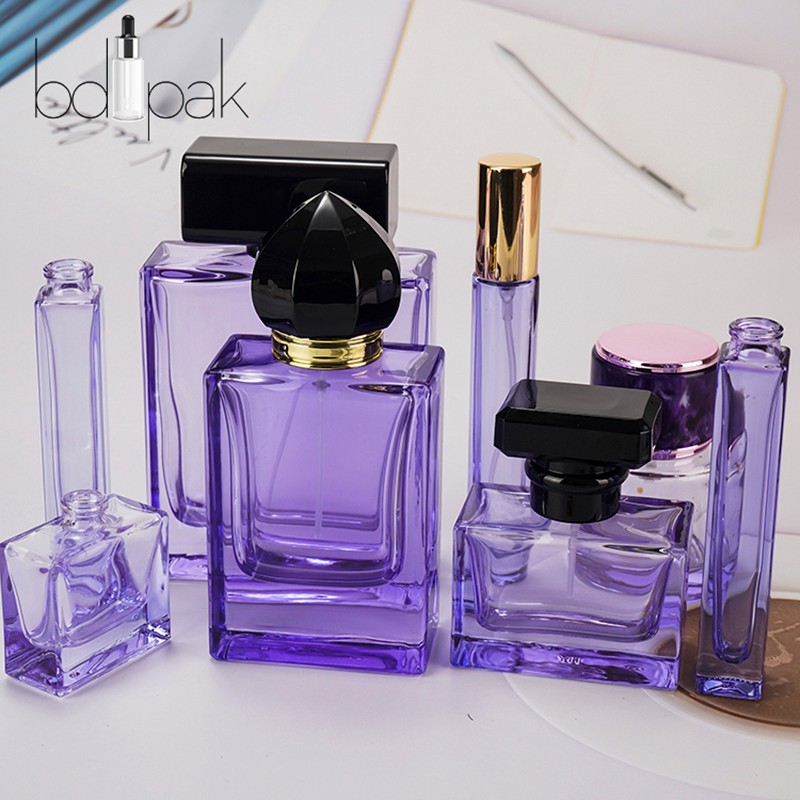 Custom Classic Clear Luxury Glass Perfume Atomizer with pump 30ml 50ml Mist Spray Crystal Perfume Bottles for Women Child