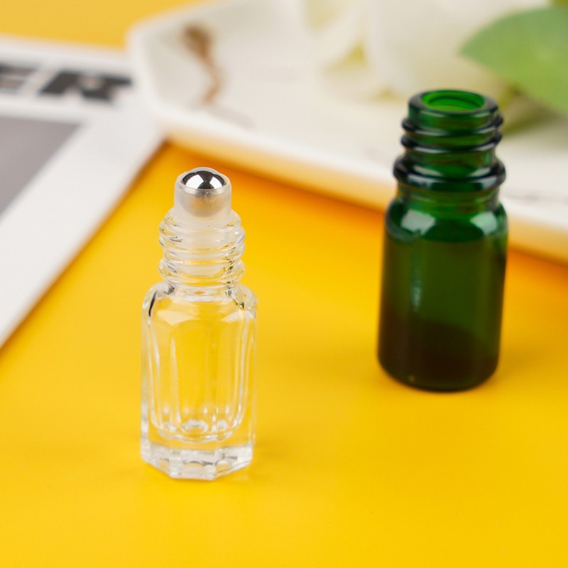 10ml 15ml Travel Refillable Small Luxury Roll On Bottle Custom Color Essential Oil Glass Roller Perfume Bottle