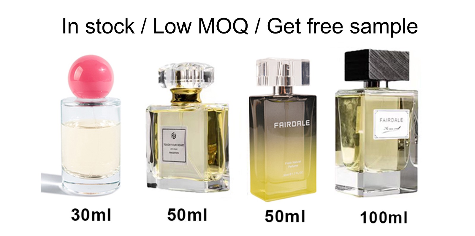 30ml 50ml Unisex Spray Parfum Bottle Clear Thick-wall Unique Glass Empty Perfume Bottles