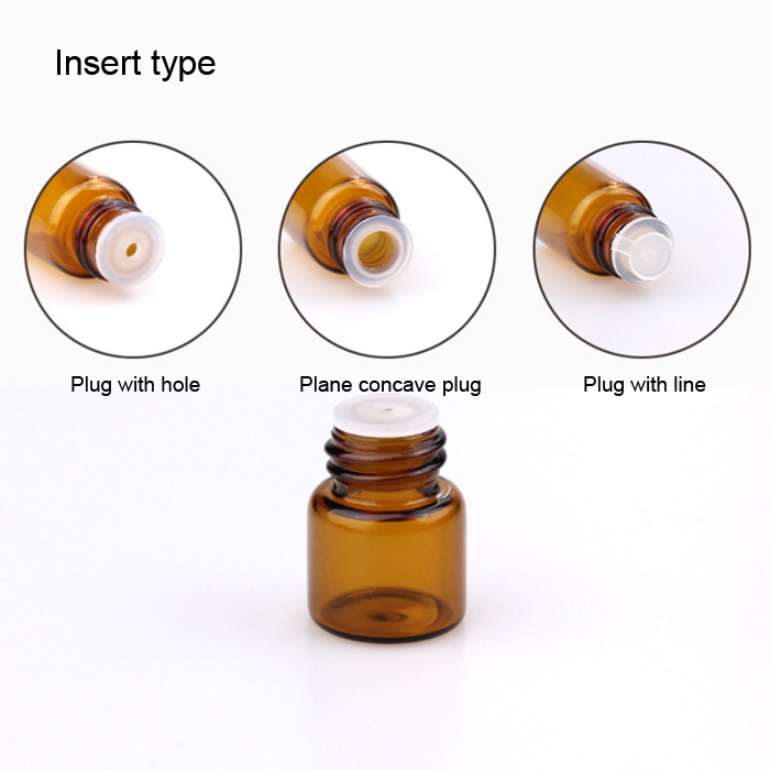 eco friendly Travel Mini Amber Essential oil Glass Bottle 1ml 2ml 3ml 4ml 5ml Small Sample Dropper Bottle