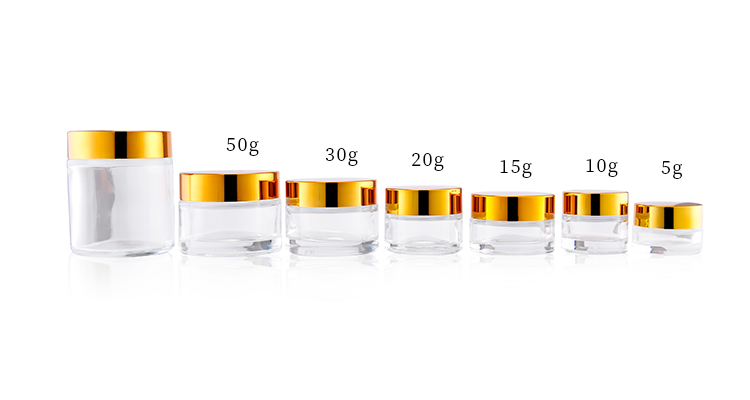 5g 10g 15g 20g 30g 50g Empty frosted glass jar 5ml 10ml 20ml 30ml 50ml 100ml clear amber glass cream cosmetic container jar