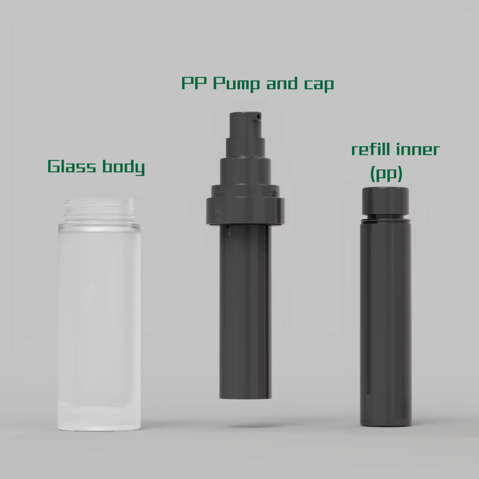 Wholesale Luxury High-end Glass Pump Bottle refillable