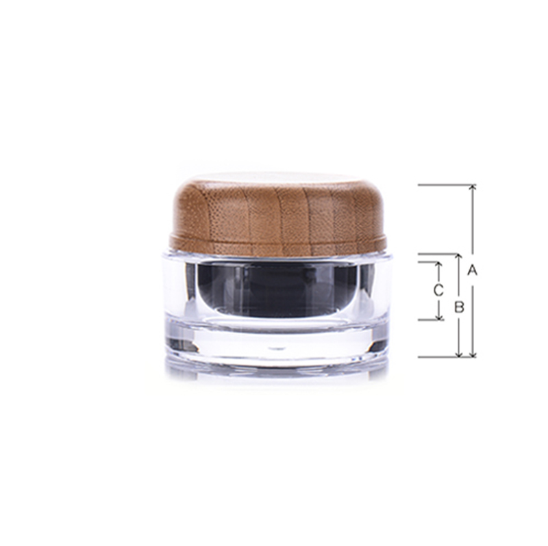 30g 50g Acrylic cream jar with wooden lid