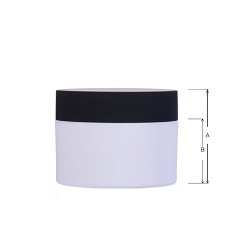 Black Cap frosted Plastic Jar