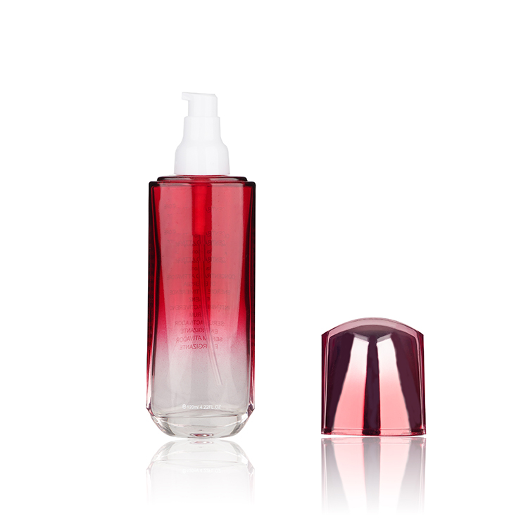 China Manufacturer High Quality 15Ml 30Ml 50Ml Customize Logo Red Cosmetic Glass Lotion Bottle