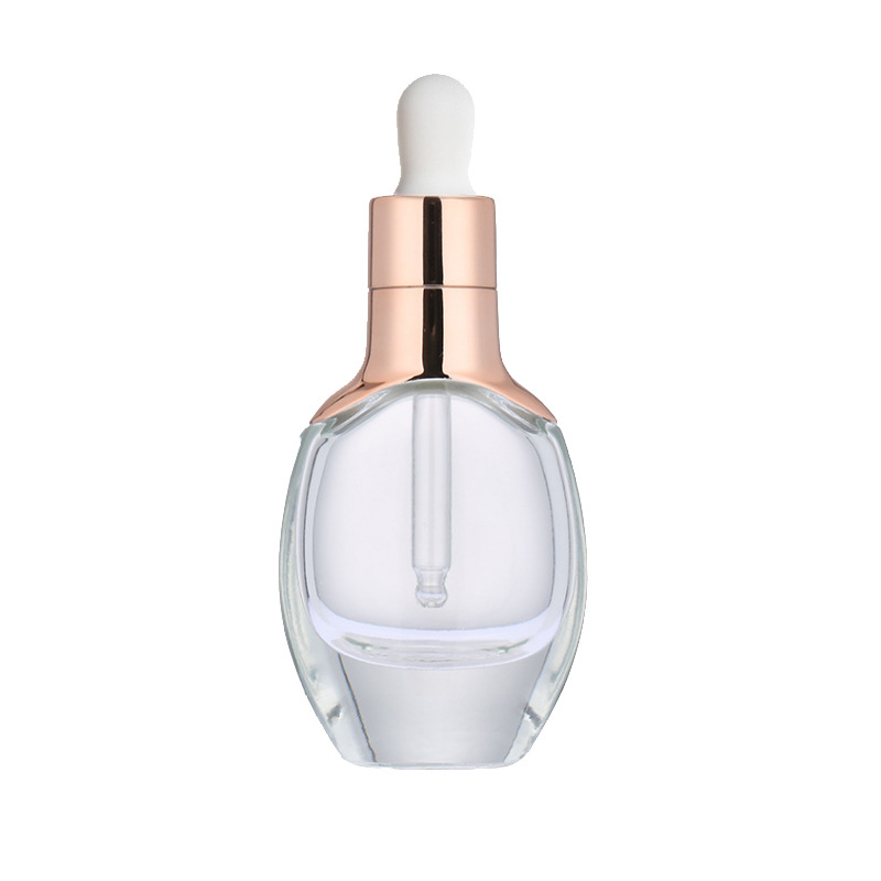 Hot Selling Oval Shape 15Ml 30Ml 35ML 50Ml 60Ml Luxury Glass Essential Oil Serum Dropper Bottle