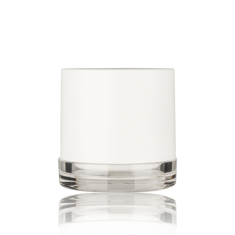 BDPAK Refillable Acrylic Face Cosmetic Cream Jar with High Lid