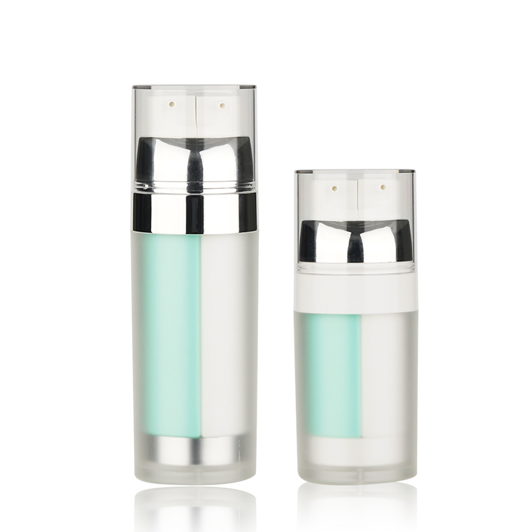 BDPAK High Quality 30ml 50ml Cosmetic Airless Bottle Double Pump Lotion Bottle