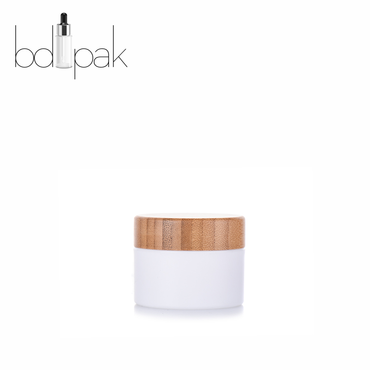 Custom PP Cream Jar with Bamboo Lid Cosmetic Packaging