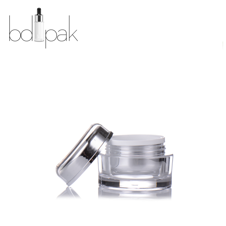 BDPAK Custom Round Acrylic Cosmetic Cream Jar