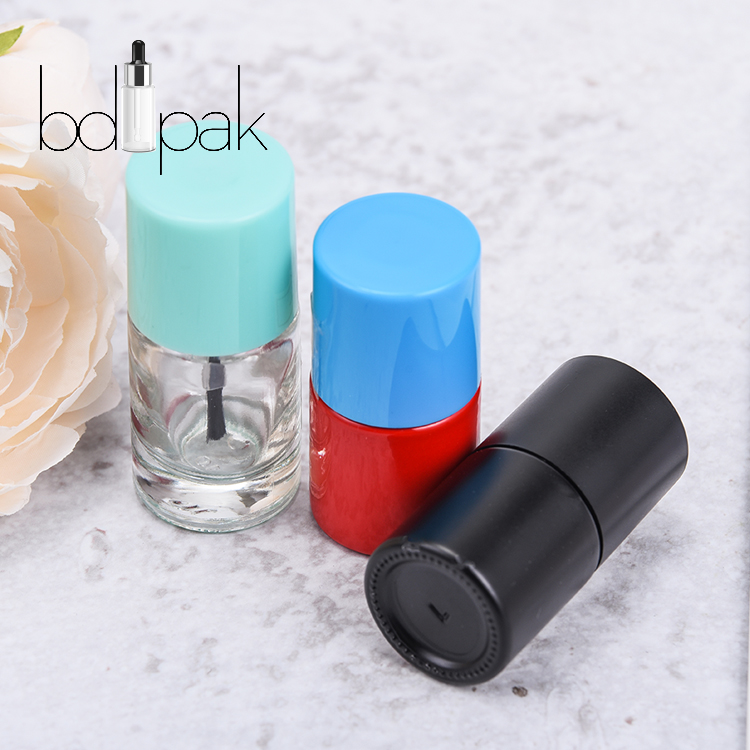 BDPAK Multi-color Oval Glass Nail Polish Bottle