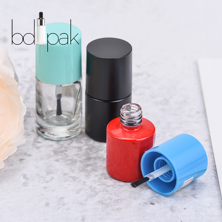 BDPAK Multi-color Oval Glass Nail Polish Bottle