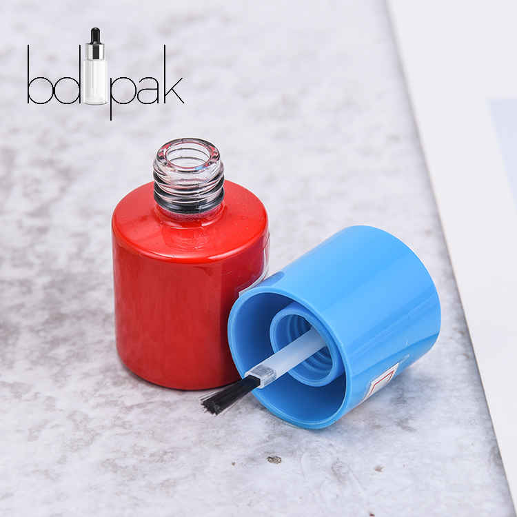 BDPAK Multi-color Oval Glass Nail Polish Bottle