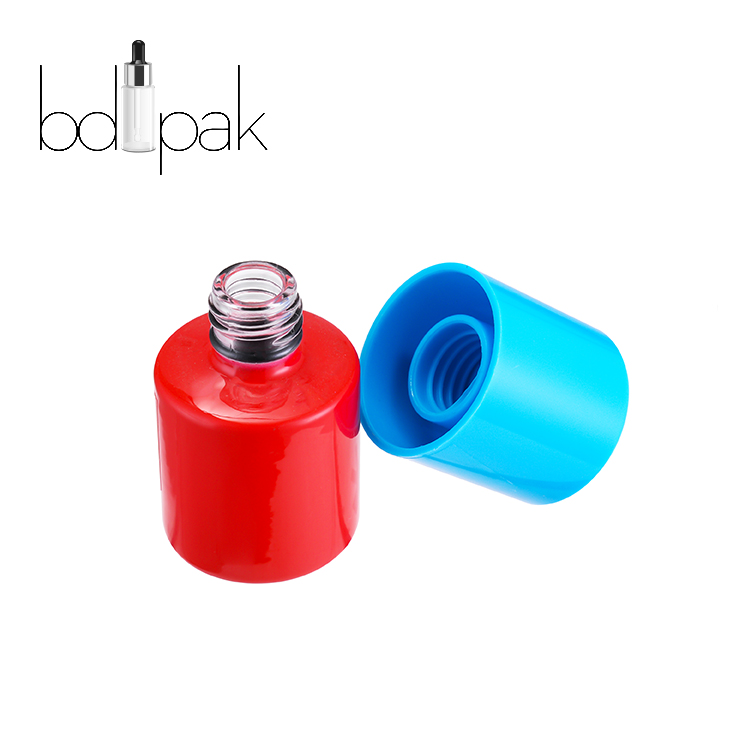 BDPAK Multi-color Oval Glass Nail Polish Bottle