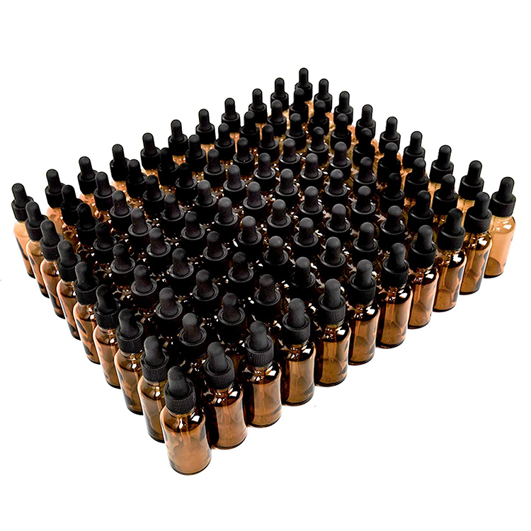 Stocked in USA Amber Custom Essential Oil Dropper Bottle