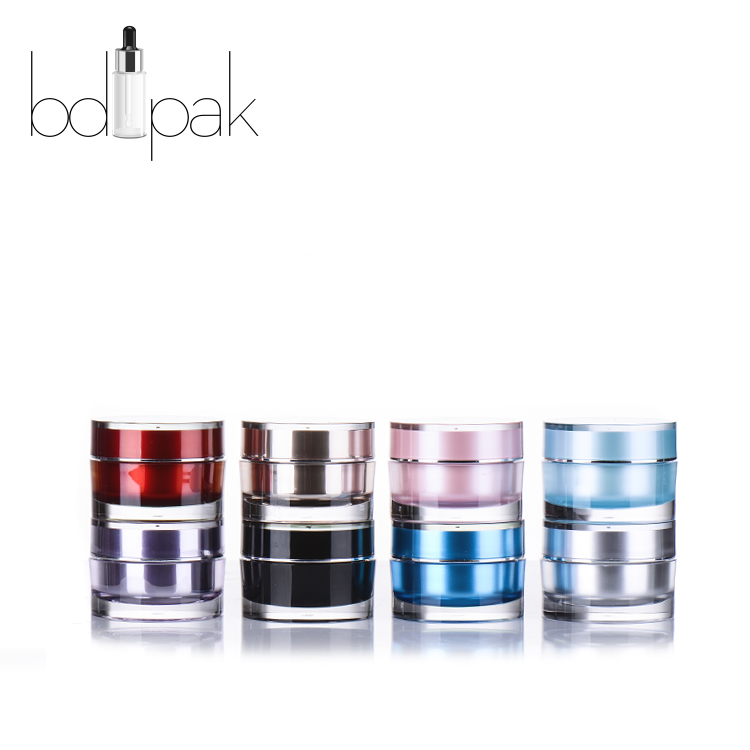 BDPAK Luxury Acrylic Cream Jar 15g/30g/50g For Skin Care