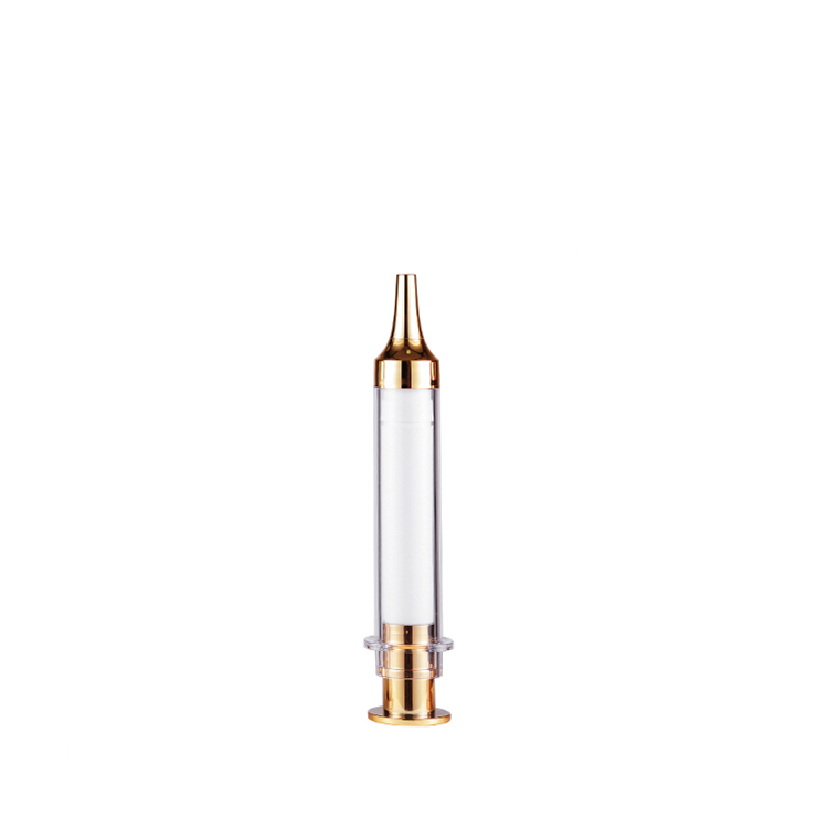 Plastic Airless Cosmetic Syringe Container for Cream Using