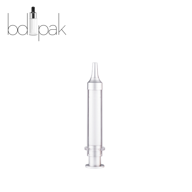 Plastic Airless Cosmetic Syringe Container for Cream Using