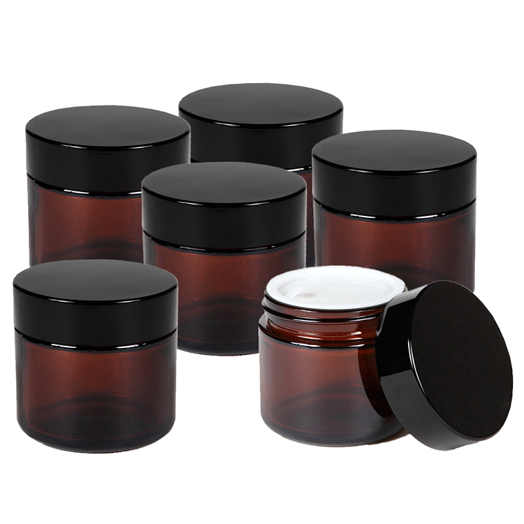 In Large Stock Empty 50g Amber Cream Jar for Skin Care