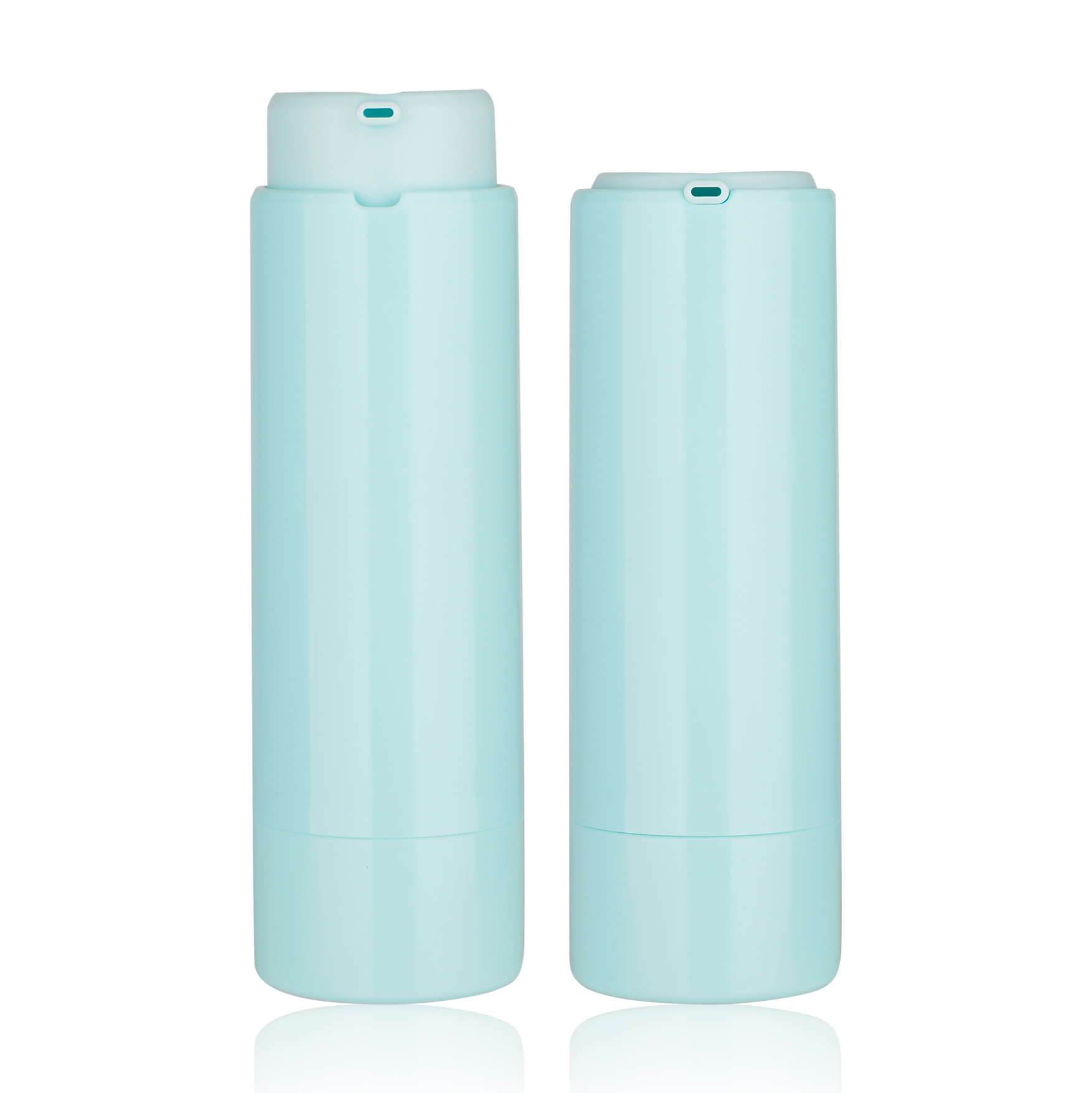 Custom Light Blue Plastic Rotating Airless Pump Bottle