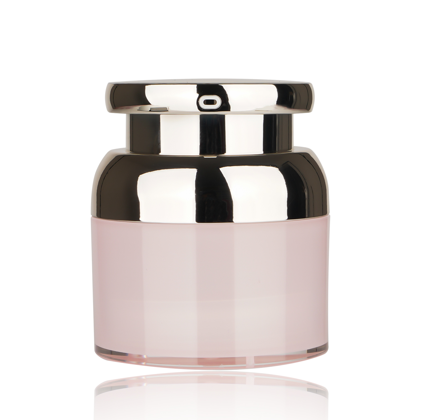 BDPAK Custom Plastic Pink Cream Jar with Golden Pump