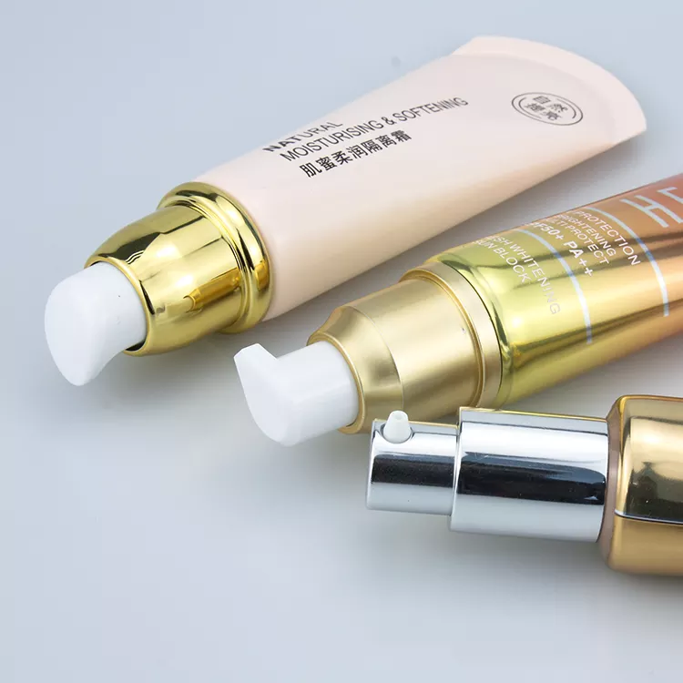 Luxury Cosmetic Packaging Makeup Primer Foundation Lotion ABL Plastic Tube with Pump