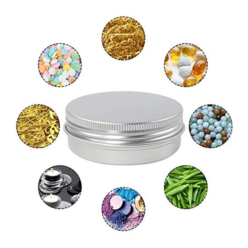 Wholesale 2 oz Tea Store Containers Metal Round Tins Manufacturer Aluminum Cans with Screw lids 4oz 6oz Tin Cans for Candles Cosmetic