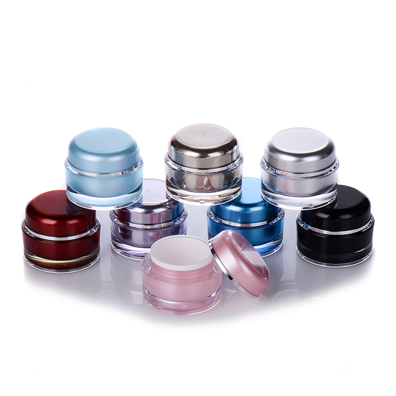 Factory Wholesale Mini Round Double Wall Plastic Jar for Nail Gel Lip Balm Small Cosmetic Container Empty Cream Jar 5g 10g 15g