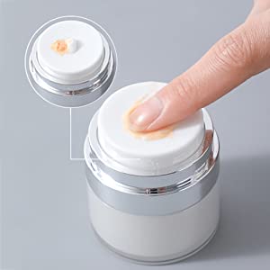 Airless Press Pump Acrylic Plastic Jar for Face Cream 50g 30g