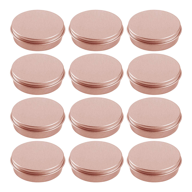 Cream Cosmetic Containers 10ml 15ml 30ml Lipstick Aluminum Jars Screw Lid Custom Pink Round Tin Cans for Lip Balm