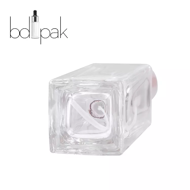 Wholesale 15ml 30ml 50ml 100ml Clear Empty Square Shaped mini Perfume Bottle