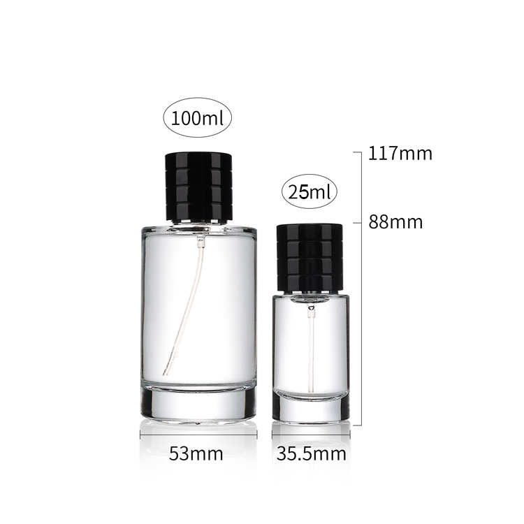 Eco Friendly Refillable Parfum Botl 25ml 50ml 100 ml Vintage Round Custom Empty Glass Perfume Spray Bottle