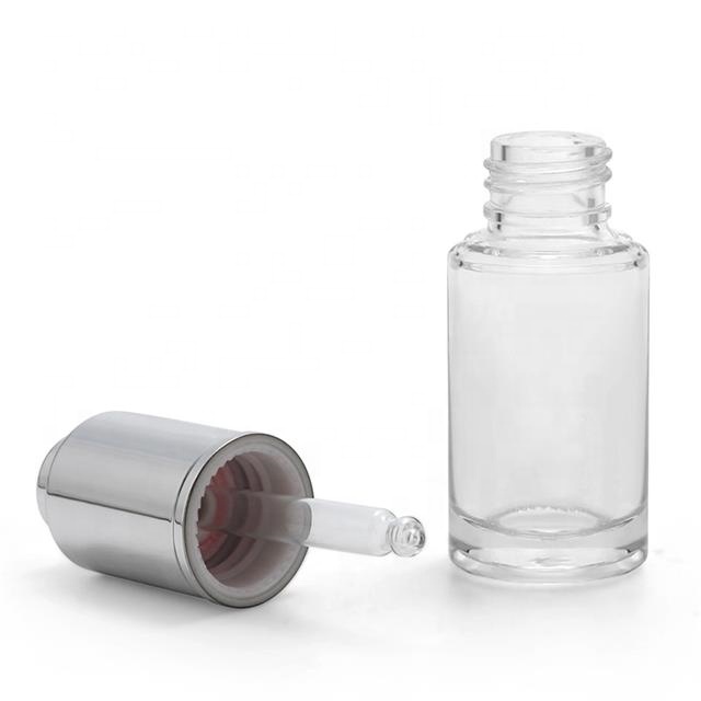 1oz 30ml 20ml 50ml 100ml Flat Shoulder Press button Frosted Empty Essential oil Glass dropper Bottles Serum Bottle