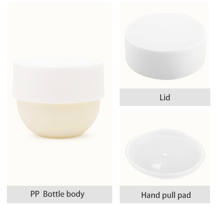 Bowl Shape Plastic PP Cream Jar Body Butter Hair Mask Jars