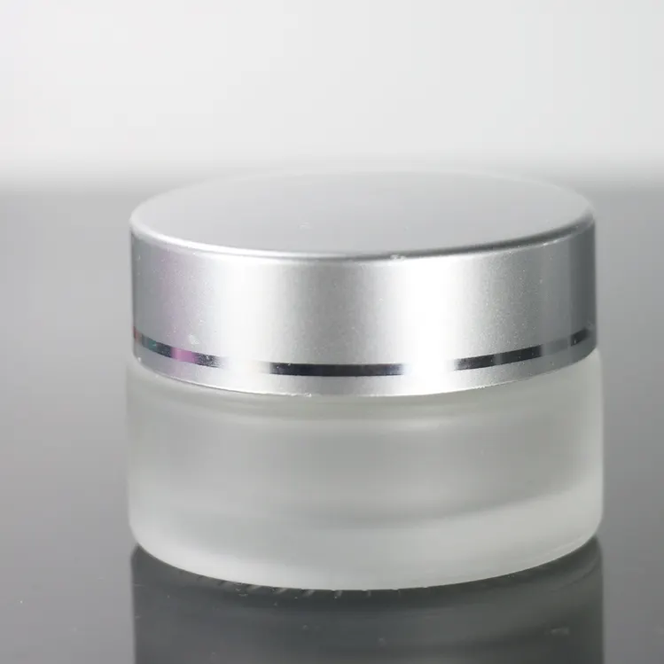 5g 10g 15g 20g 30g 50g Empty frosted glass jar 5ml 10ml 20ml 30ml 50ml 100ml clear amber glass cream cosmetic container jar