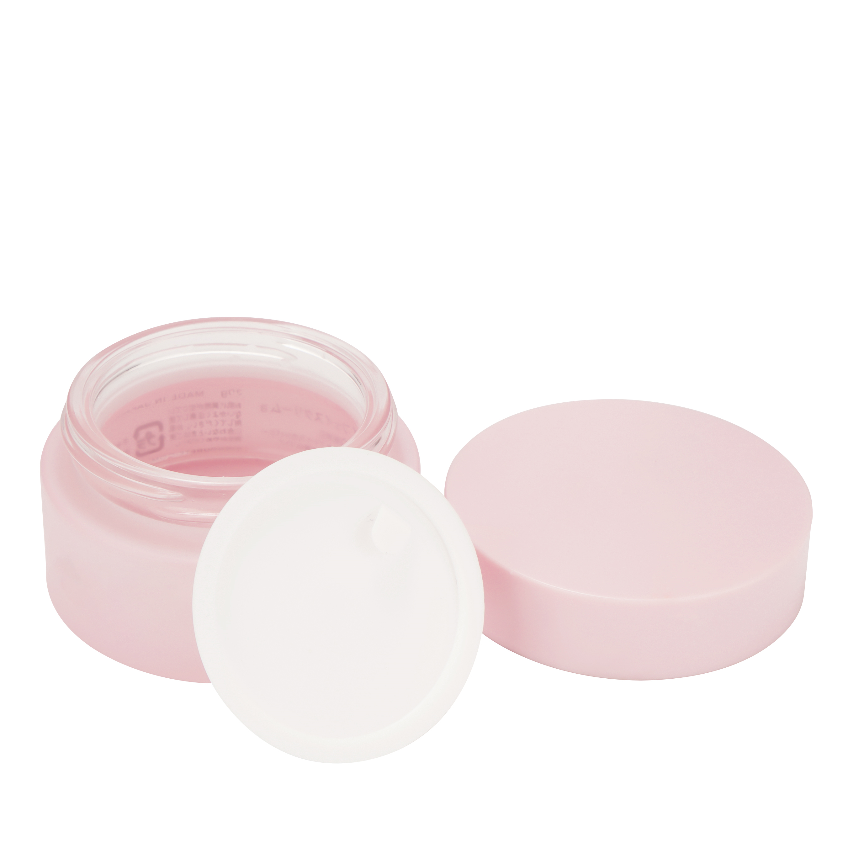 15g 30g 50g Frosted Clear Pink Glass Cosmetic Jar for skin care