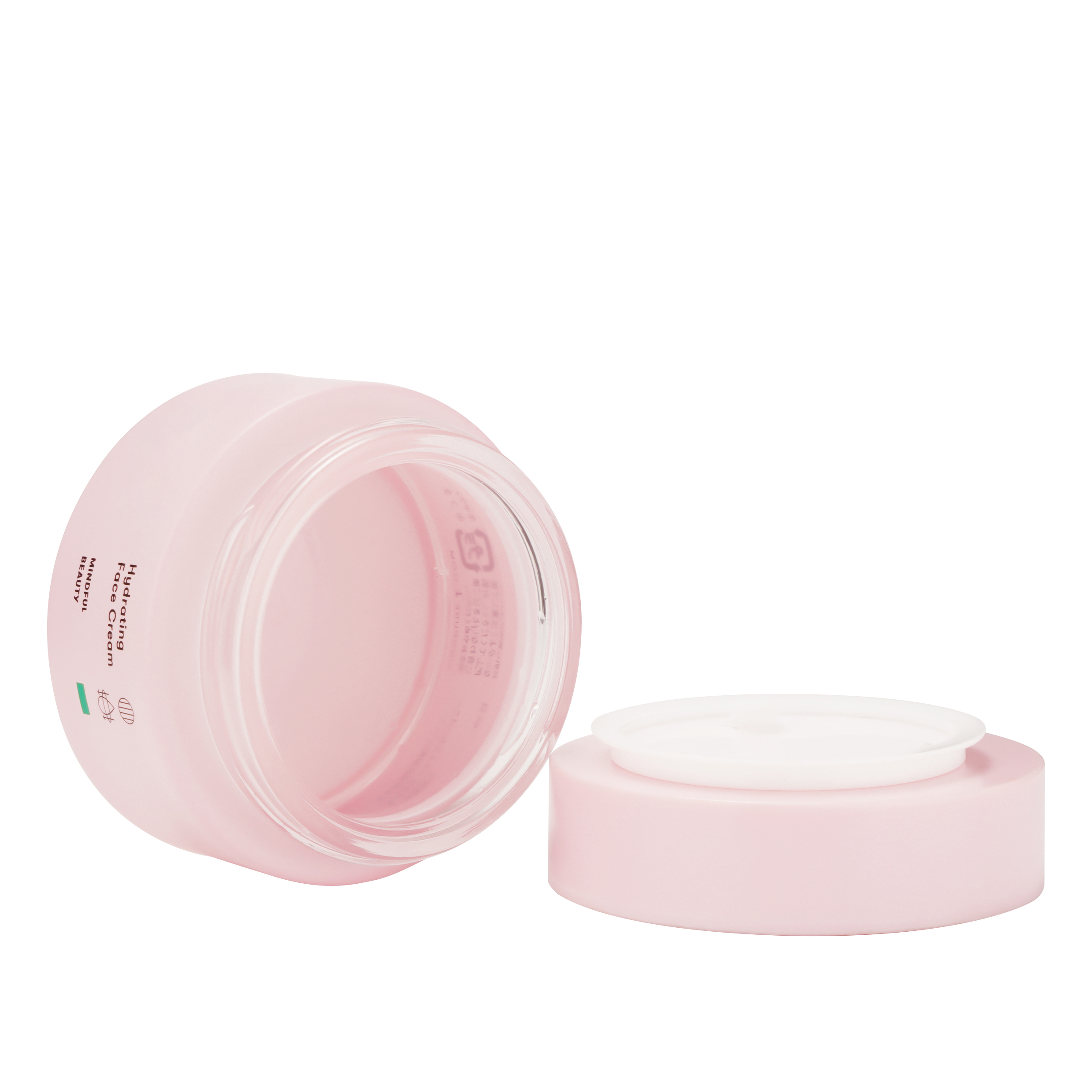 15g 30g 50g Frosted Clear Pink Glass Cosmetic Jar for skin care