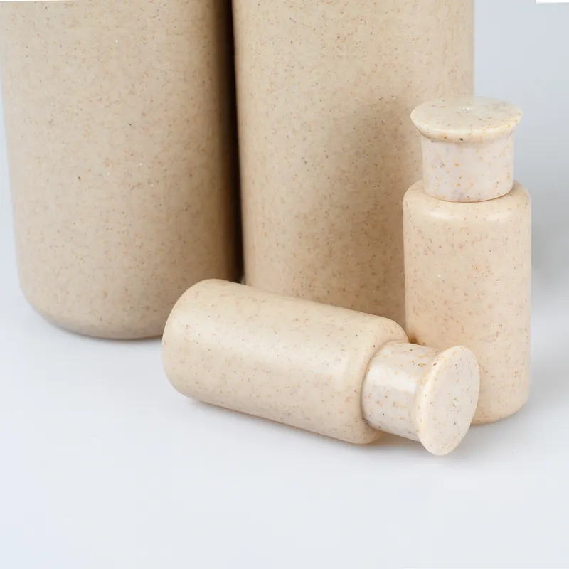 Biodegradable Cosmetic Wheat Straw Plastic Shampoo Lition Spray Bottle