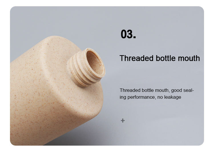 Biodegradable Cosmetic Wheat Straw Plastic Shampoo Lition Spray Bottle