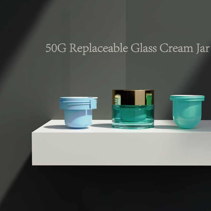 Refillable Glass Cosmetic Jars for Skincare